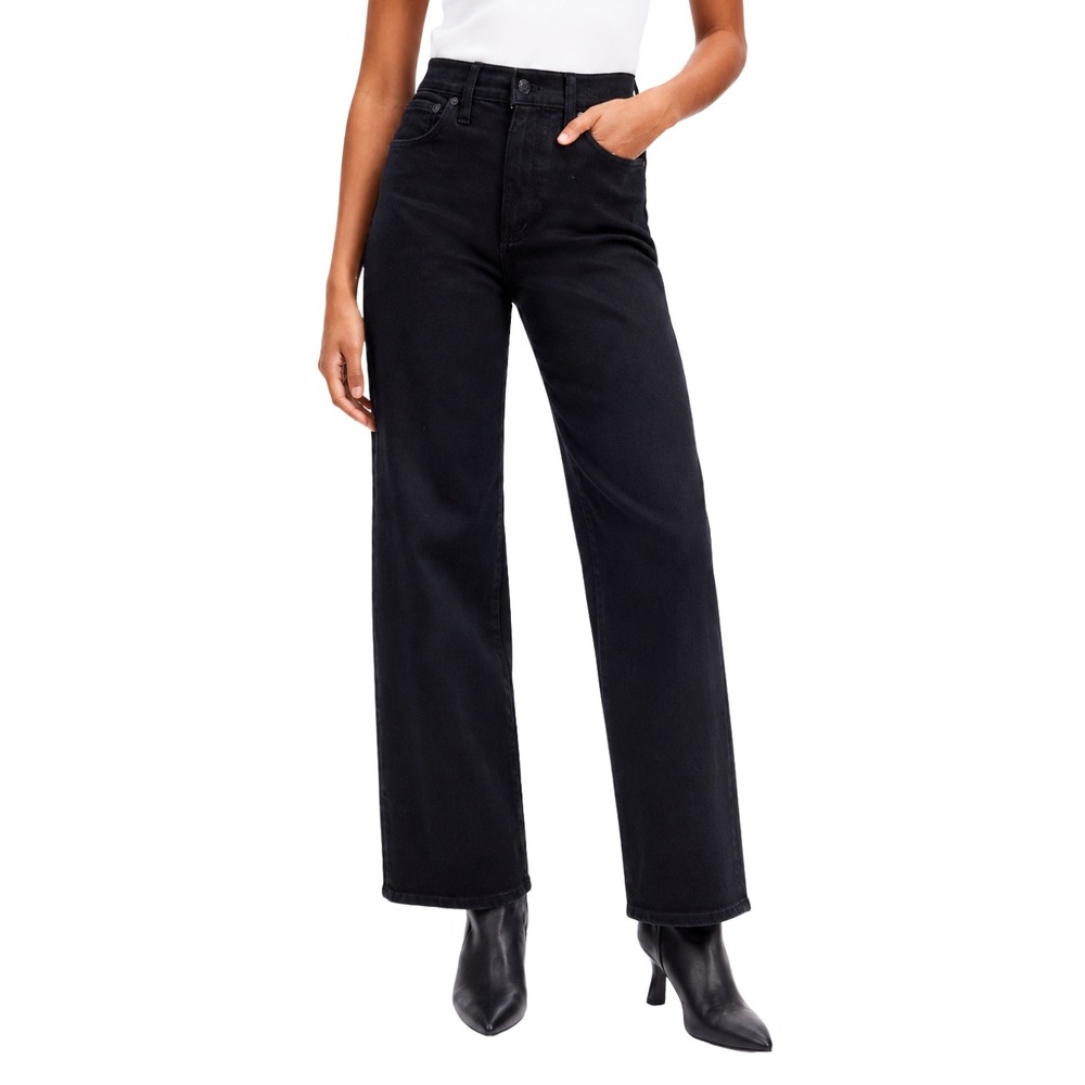 Madewell Jeans Womens 29 Black Perfect Vintage Wide Leg Denim Cotton Lunar Wash